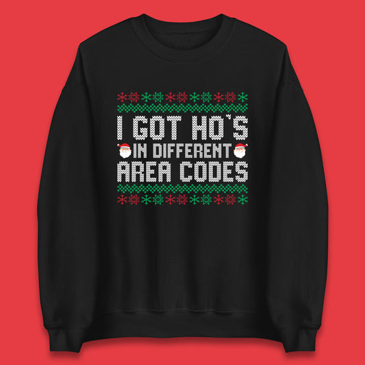 i got ho's santa codes sweatshirt