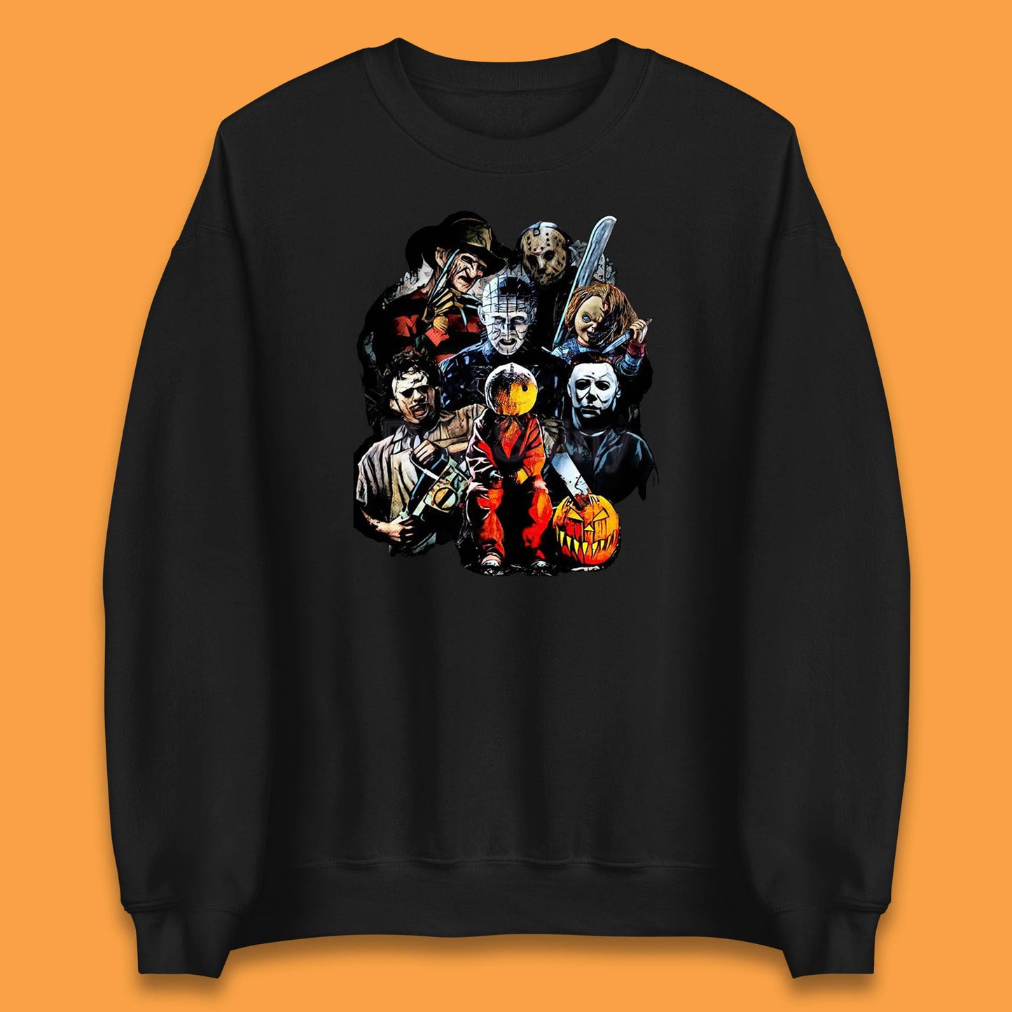 Halloween Horror Movie Characters Friends Halloween Villians Serial Killers Unisex Sweatshirt