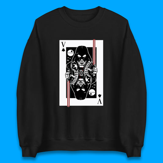 Star Wars Fictional Character Darth Vader Playing Card Vader King Card Sci-fi Action Adventure Movie 46th Anniversary Unisex Sweatshirt