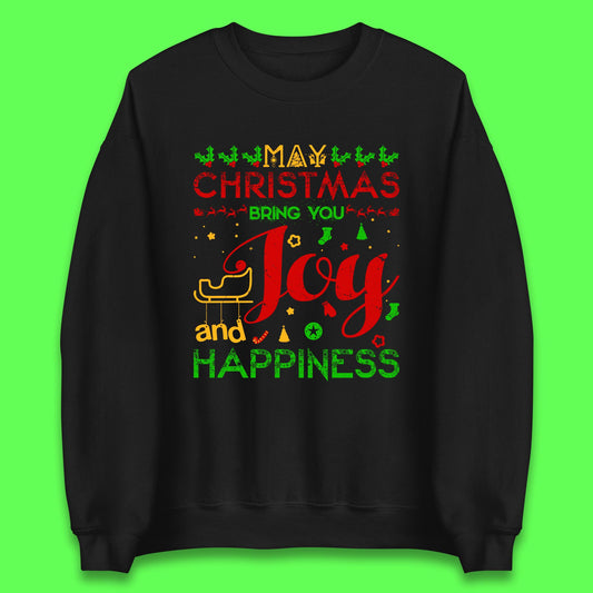 may christmas bring you joy and happiness sweatshirt