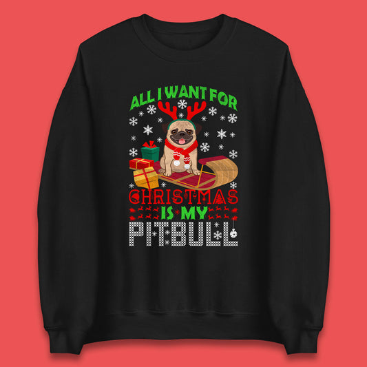 christmas pitbull sweatshirt