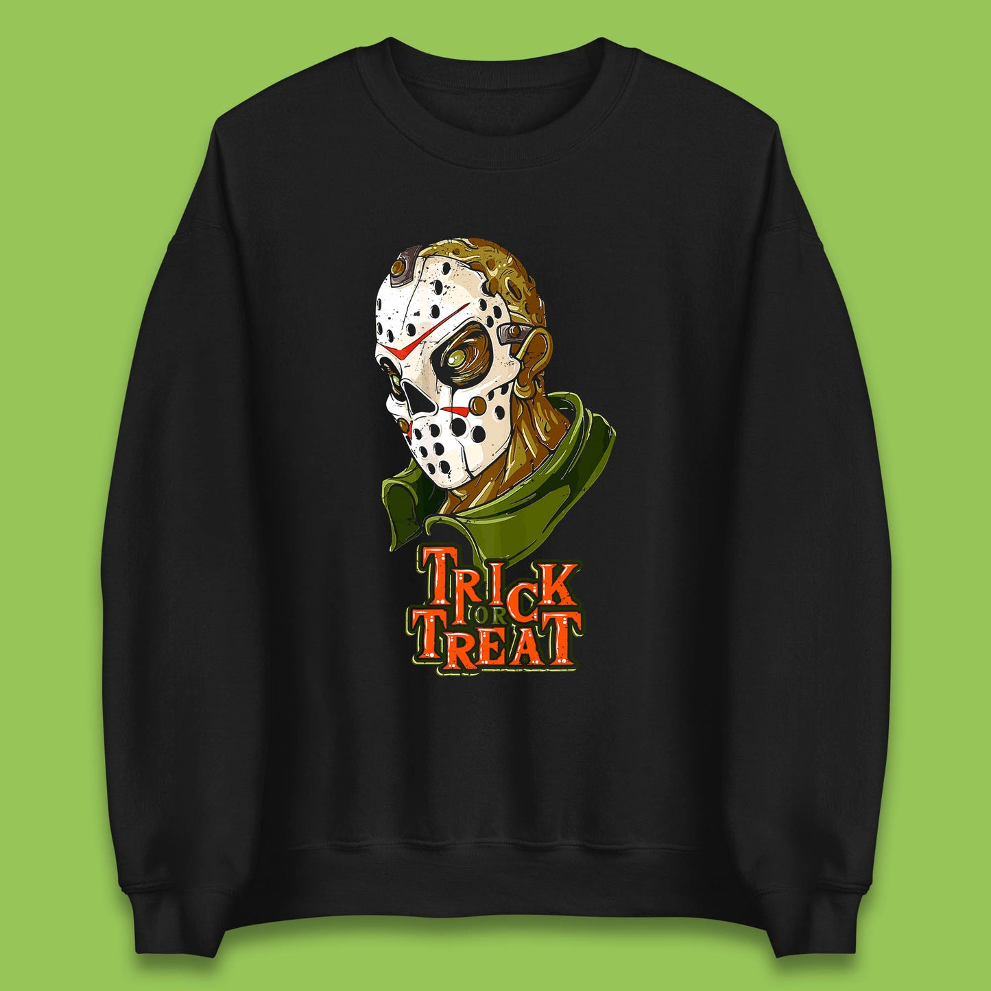 Halloween Trick Or Treat Jason Voorhees Face Mask Horror Movie Character Unisex Sweatshirt