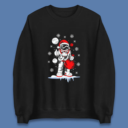 christmas astronaut santa sweater