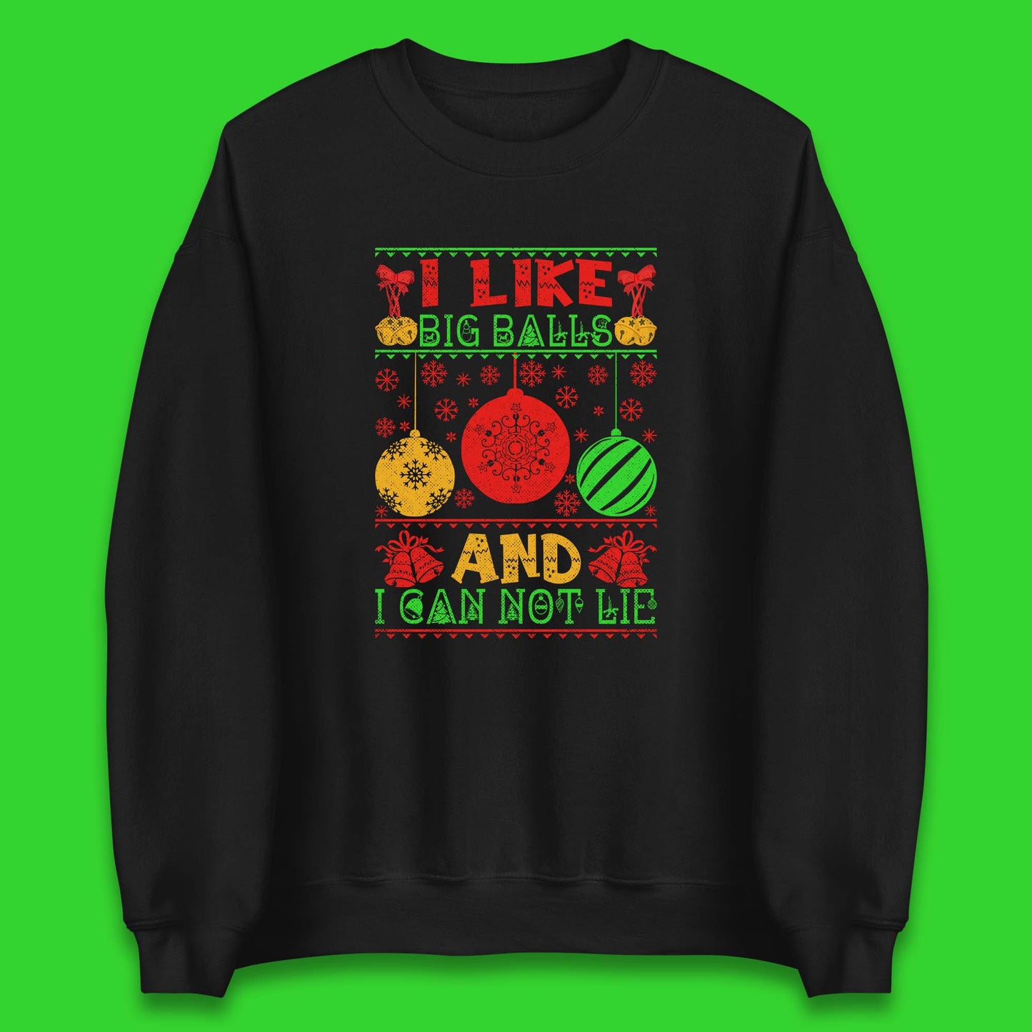 funny balls christmas sweatshirt