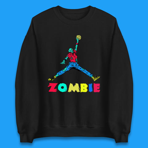 Air Zombie Jumpman Halloween Zombie Parody Funny Humor Unisex Sweatshirt