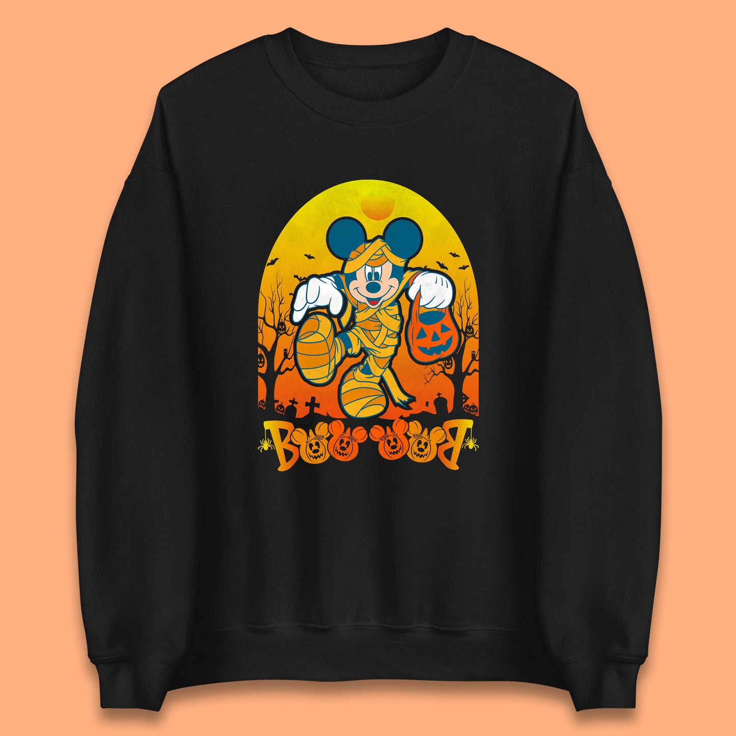 Disney Halloween Boo Mummy Mickey Mouse Horror Scary Disneyland Trip Unisex Sweatshirt