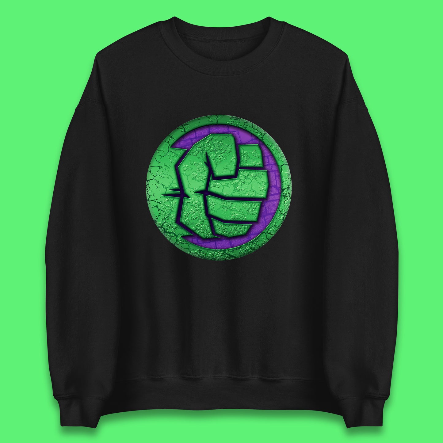 Marvels Avengers The Incredible Hulk Smash Fist Circle Logo Hulk Giant Man Hulk Superhero Movies Unisex Sweatshirt