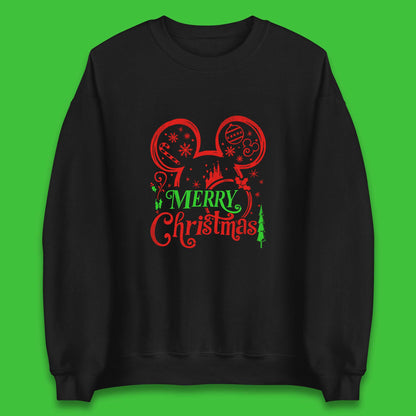 mickey mouse head christmas sweatshirt