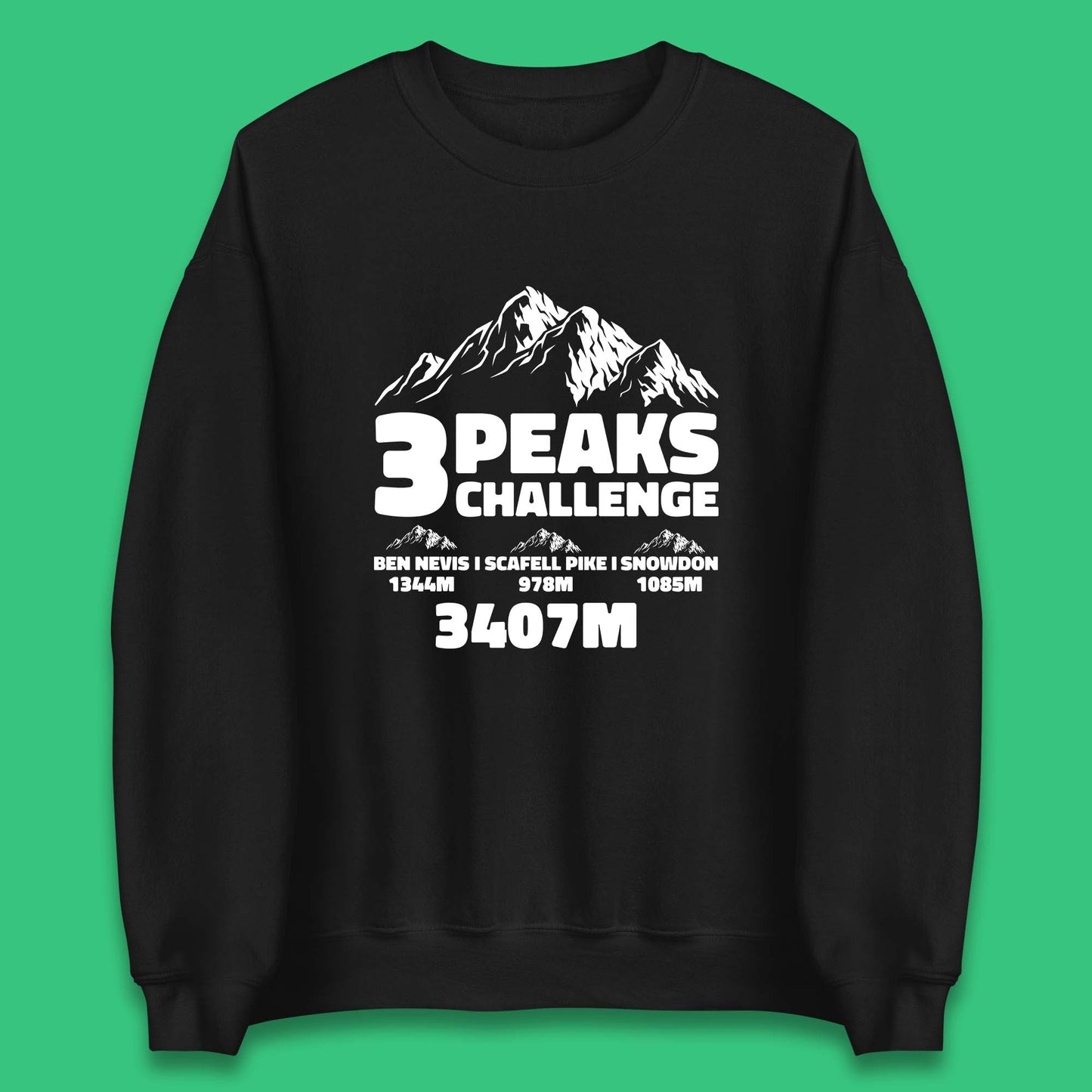 3 Peaks Challenge Hiking Unisex Sweatshirt