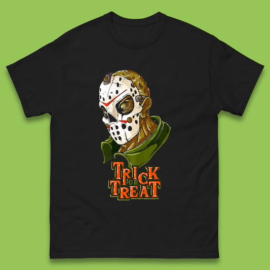 Halloween Trick Or Treat Jason Voorhees Face Mask Horror Movie Character Mens Tee Top