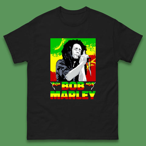 Bob Marley Reggae Music Legends Never Die Jamaican Singer Songwriter Mens Tee Top