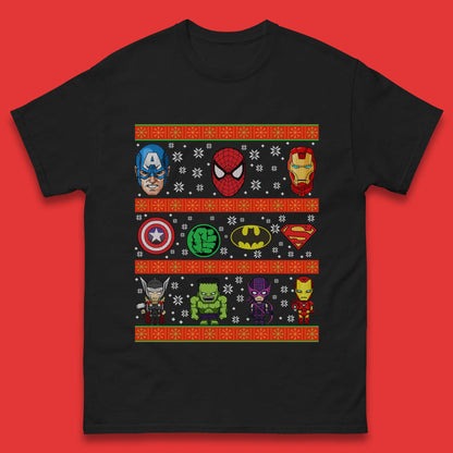 Avengers Superhero Christmas Mens T-Shirt