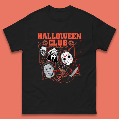 Halloween Club Horror Scary Friends Halloween Horror Movie Characters Mens Tee Top