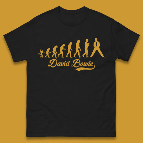 David Bowie Human Evolution Funny Tshirt English Singer Songwriter Gift Mens Tee Top