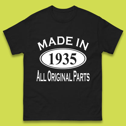 Made In 1935 All Original Parts Vintage Retro 88th Birthday Funny 88 Years Old Birthday Gift Mens Tee Top