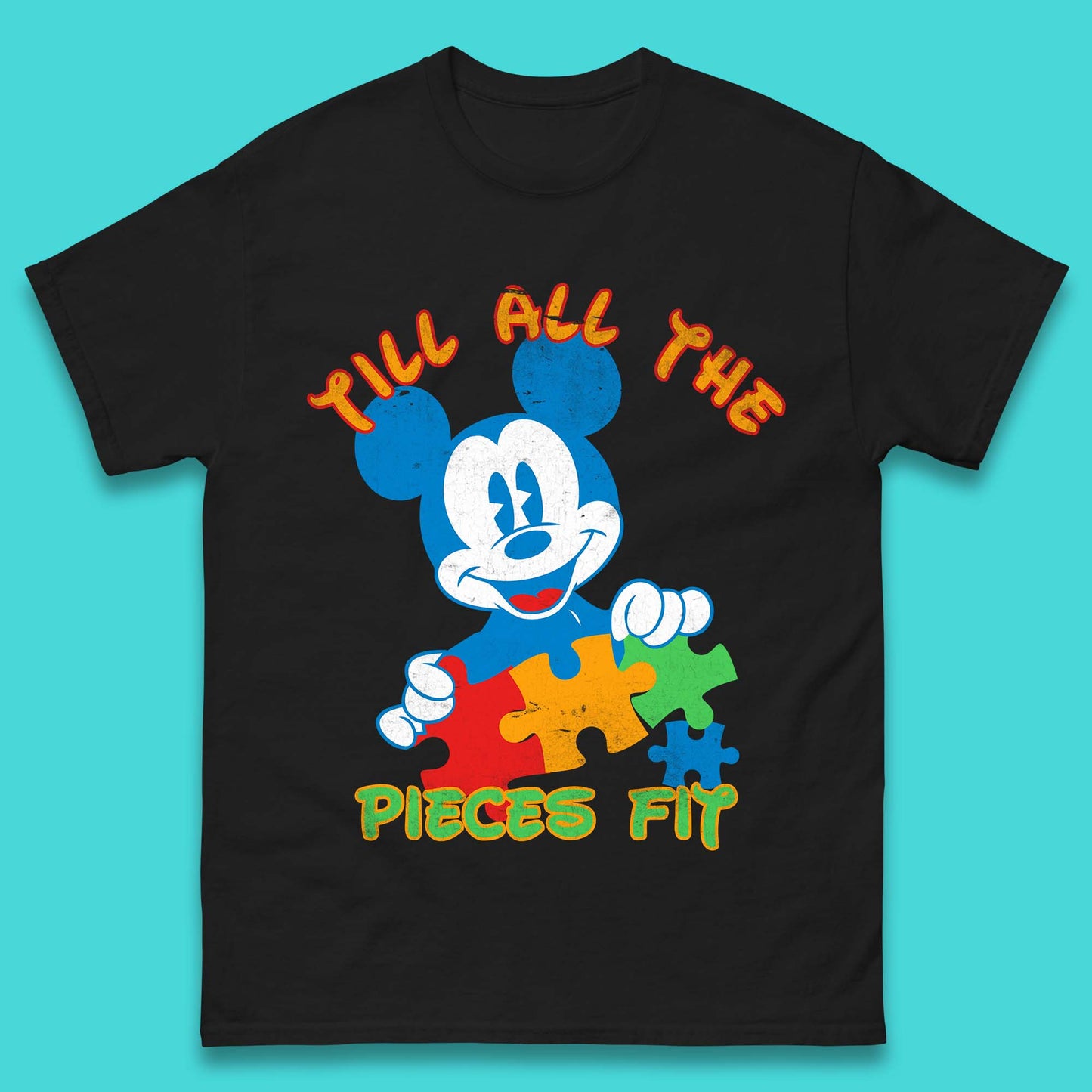 Autism Mickey Mouse Mens T-Shirt