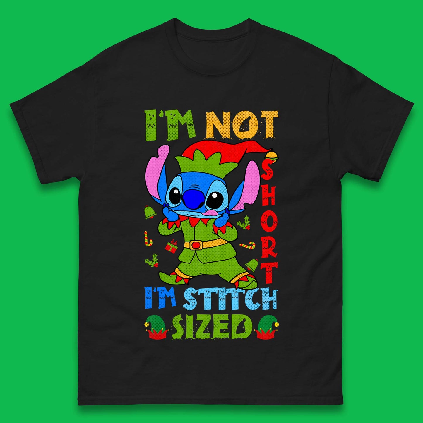 Elf Stitch Christmas Mens T-Shirt