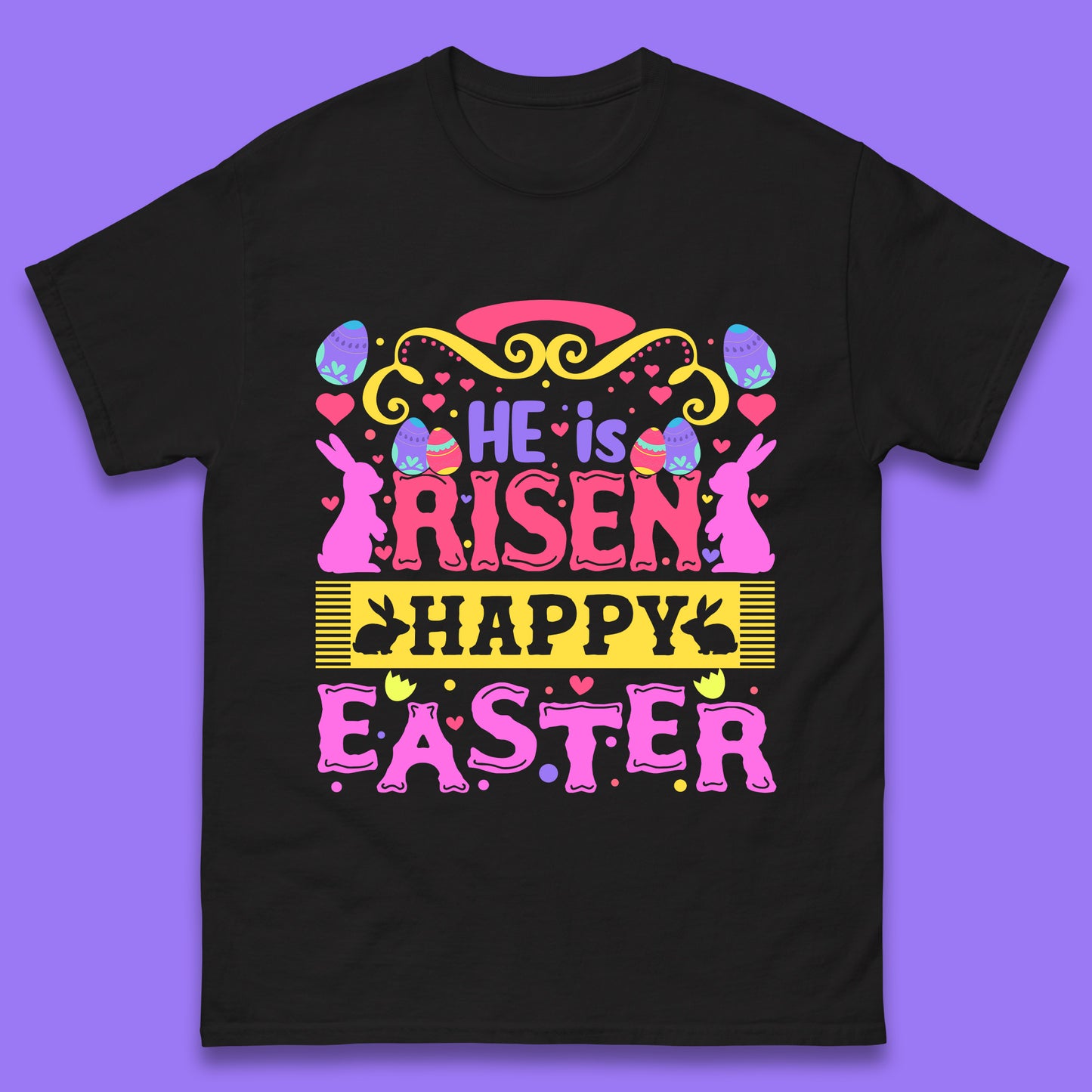 He Is Risen Happy Easter Mens T-Shirt