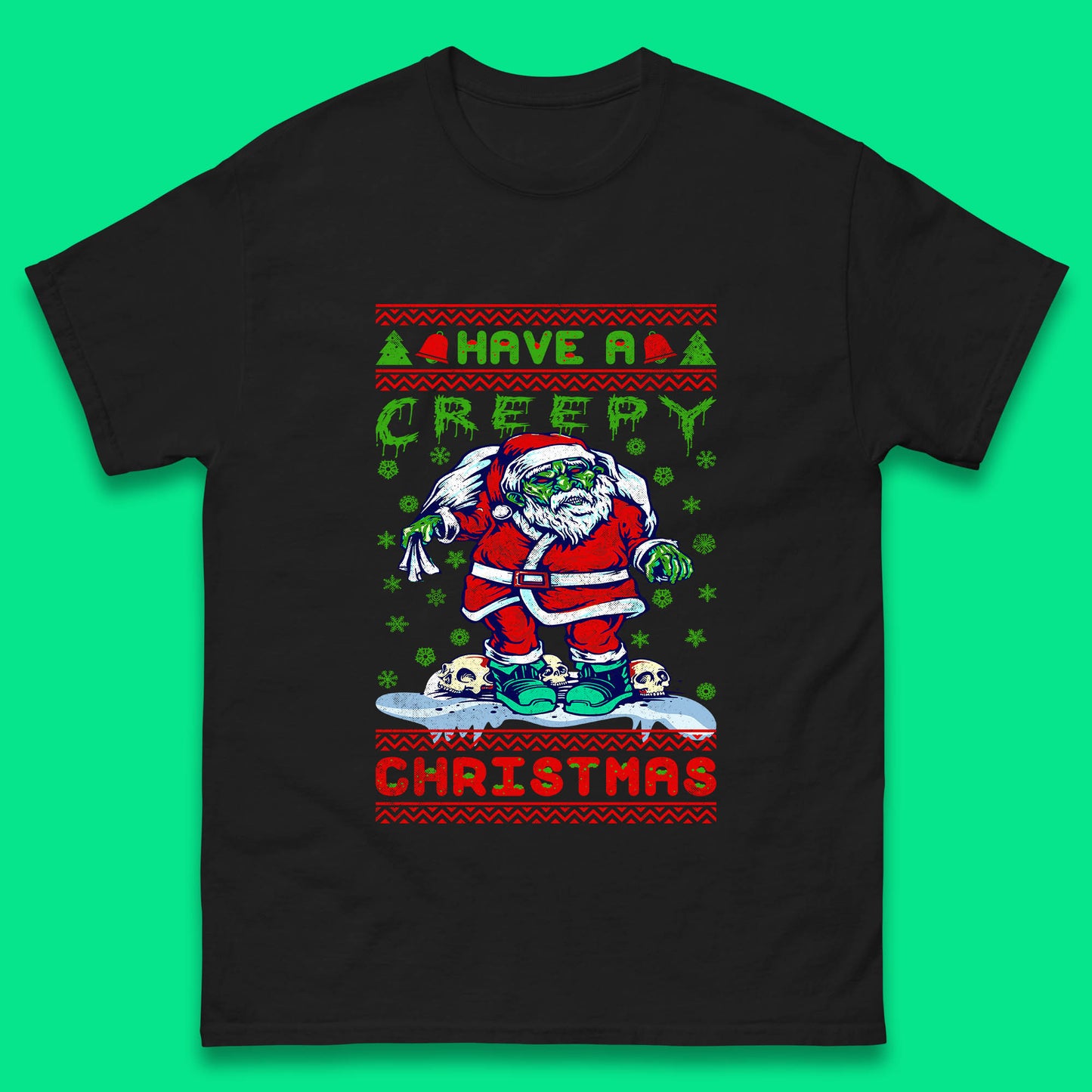 zombie santa claus t shirt