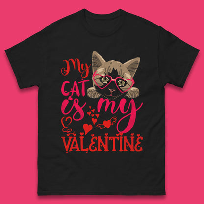 My Cat Is My Valentine Mens T-Shirt