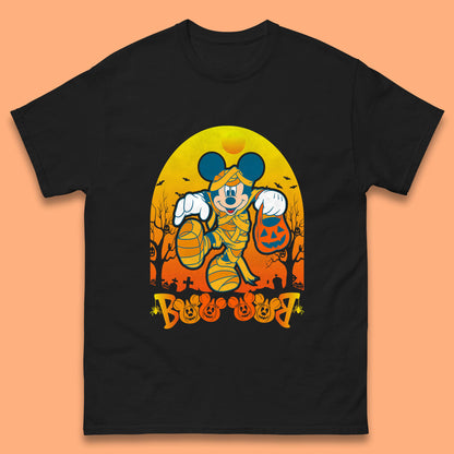 Disney Halloween Boo Mummy Mickey Mouse Horror Scary Disneyland Trip Mens Tee Top