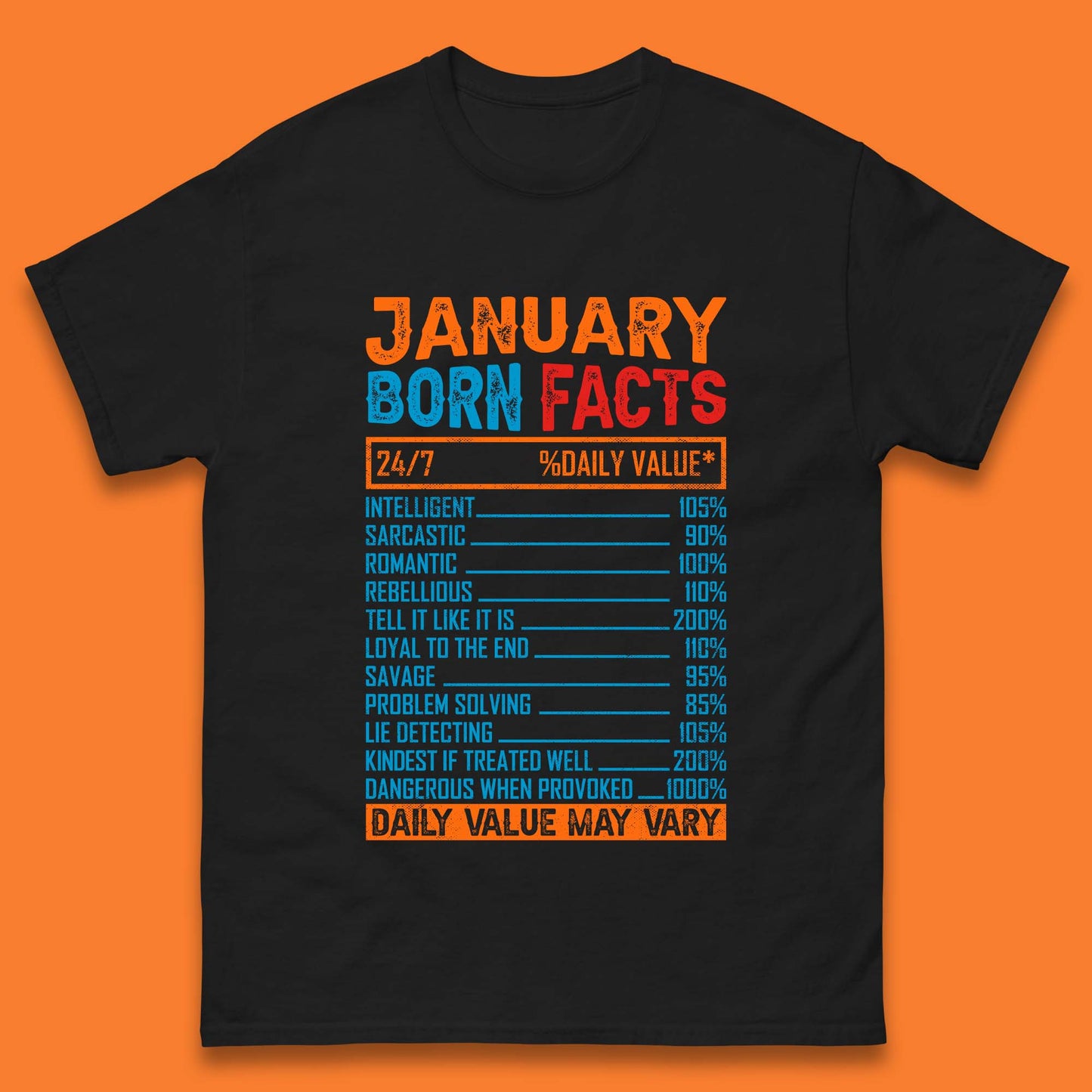 January Born Facts Mens T-Shirt