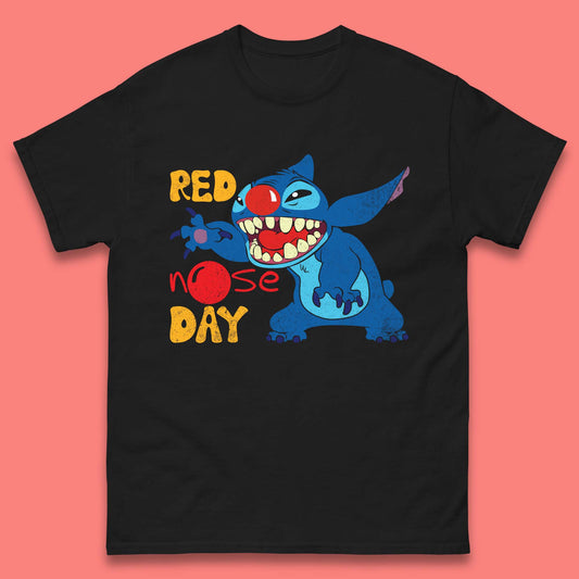 Stitch Red Nose Day Mens T-Shirt