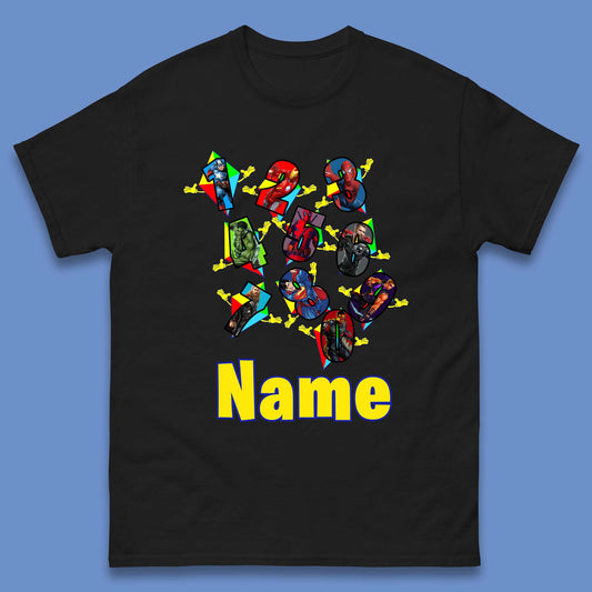 Personalised Number Day Superheroes Superheroes Mens T-Shirt