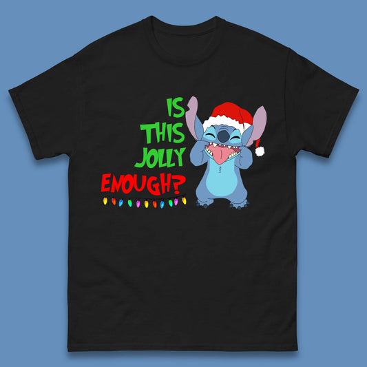 Jolly Enough Stitch Christmas Mens T-Shirt