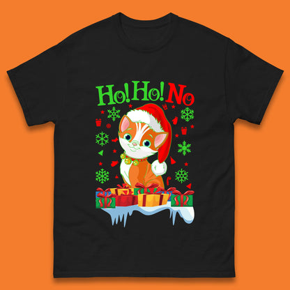 ho ho no christmas cat t shirt