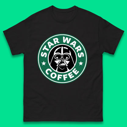 Sci-fi Action Adventure Movie Character Darth Vader Star Wars Coffee Starbucks Coffee Spoof Star Wars 46th Anniversary Mens Tee Top