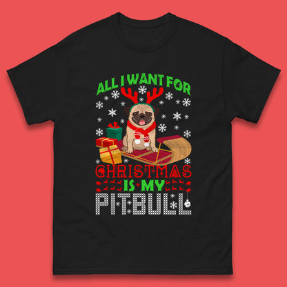 christmas pitbull t shirt