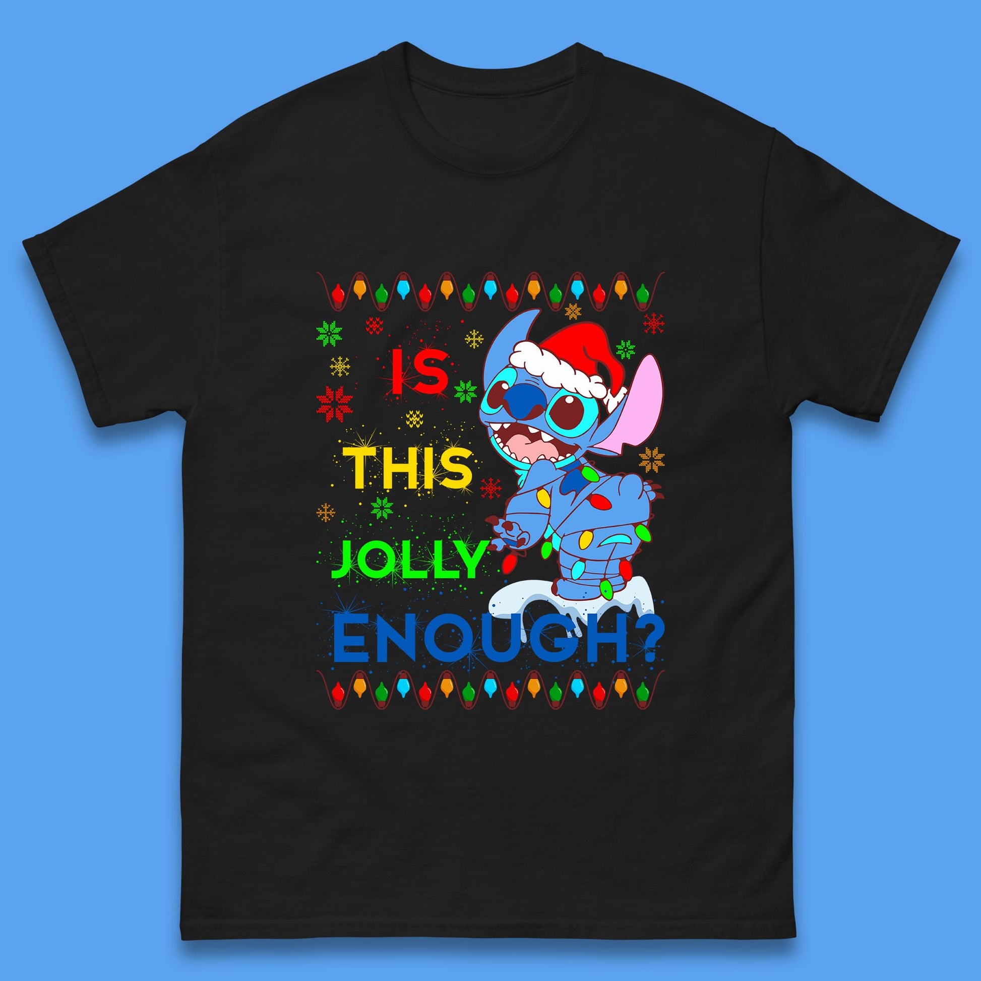 christmas stitch is this jolly enough t shirt