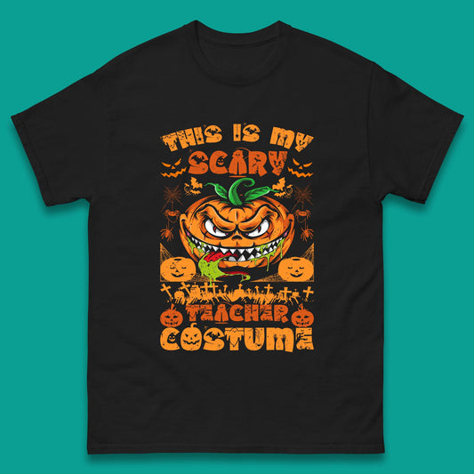 Halloween Teacher This Is My Scary Teacher Costume Back To School Teacher Appreciation Gift Mens Tee Top