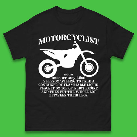 Motorcyclist Definition Mens T-Shirt