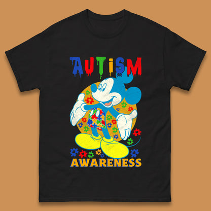 Autism Awareness Mickey Mouse Mens T-Shirt