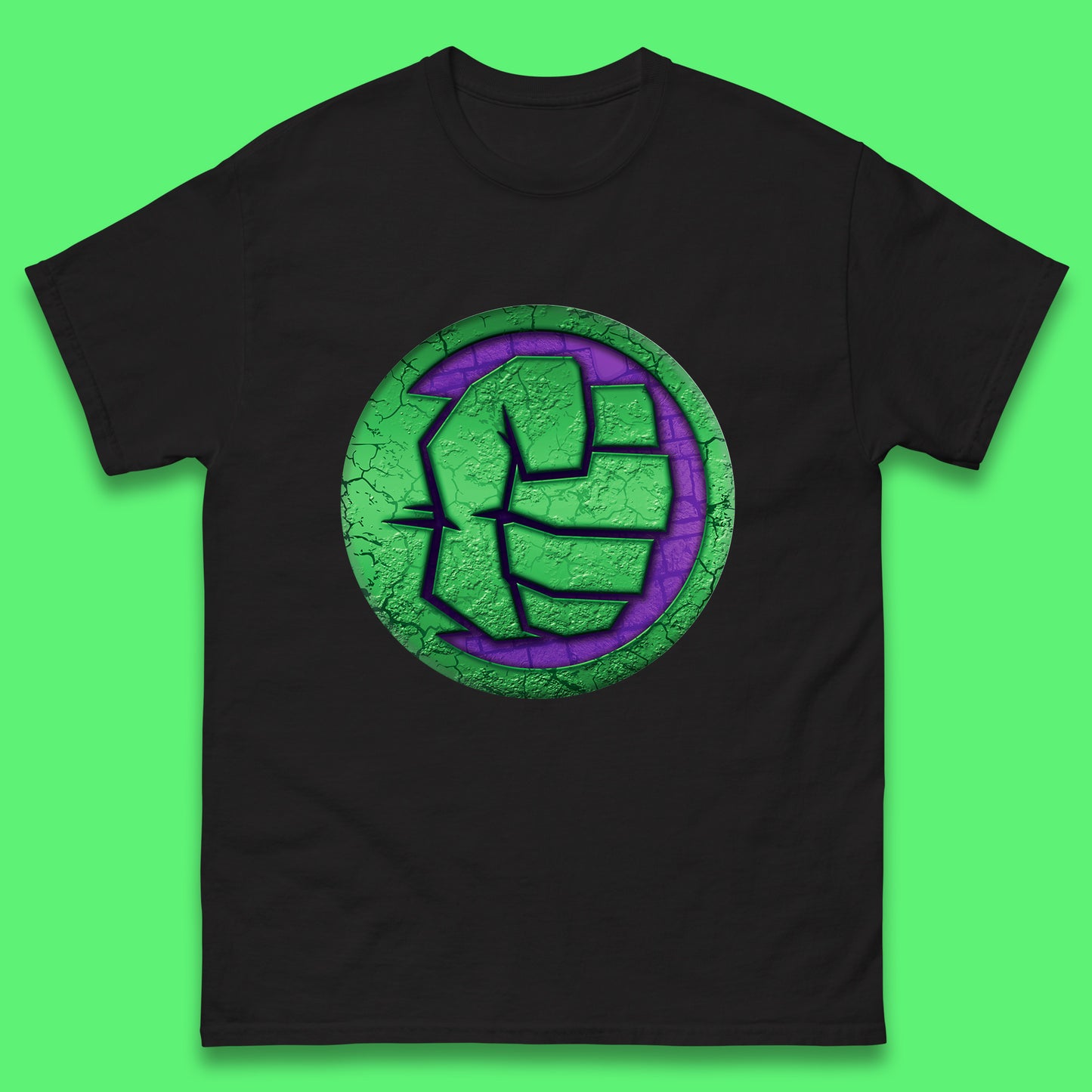 Marvels Avengers The Incredible Hulk Smash Fist Circle Logo Hulk Giant Man Hulk Superhero Movies Mens Tee Top