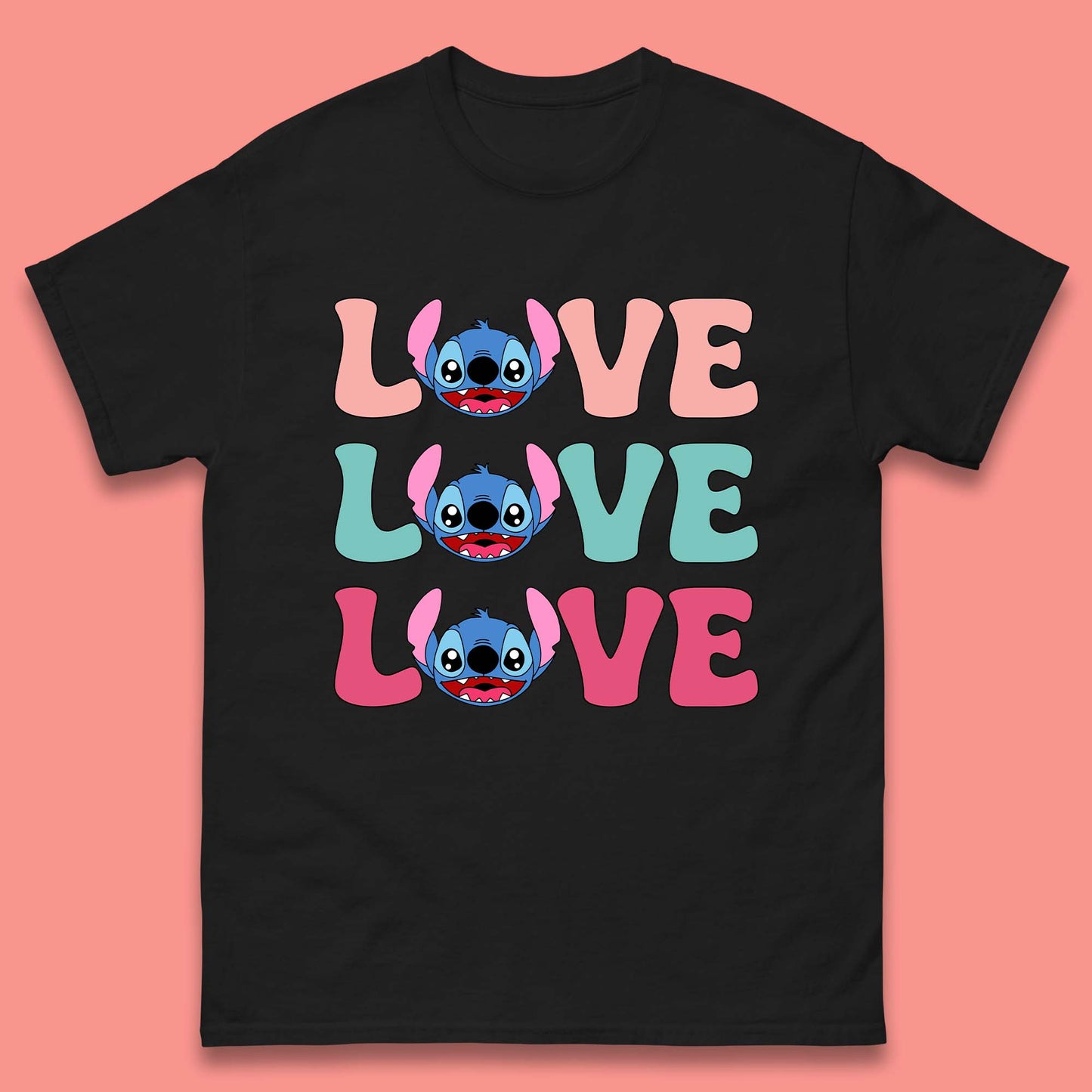 Stitch Love Valentines Mens T-Shirt