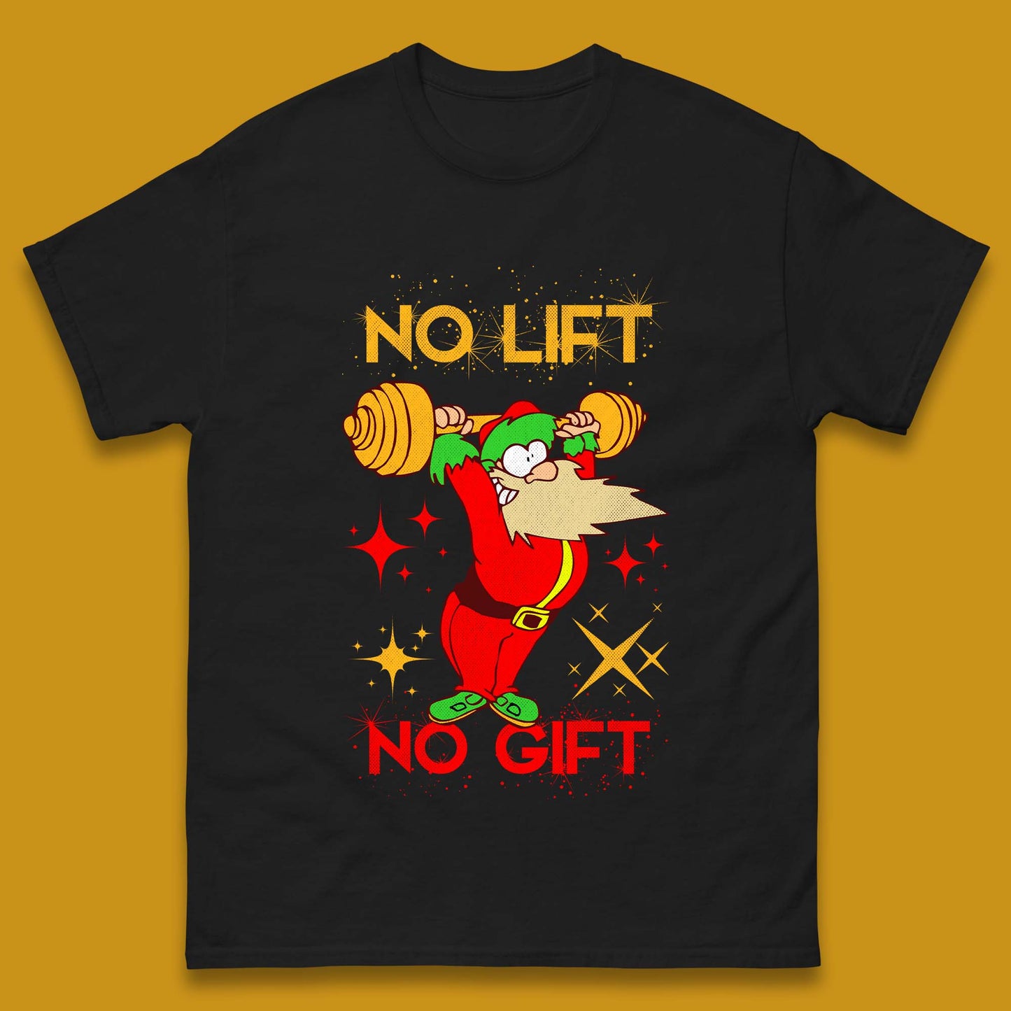 santa workout christmas t shirt