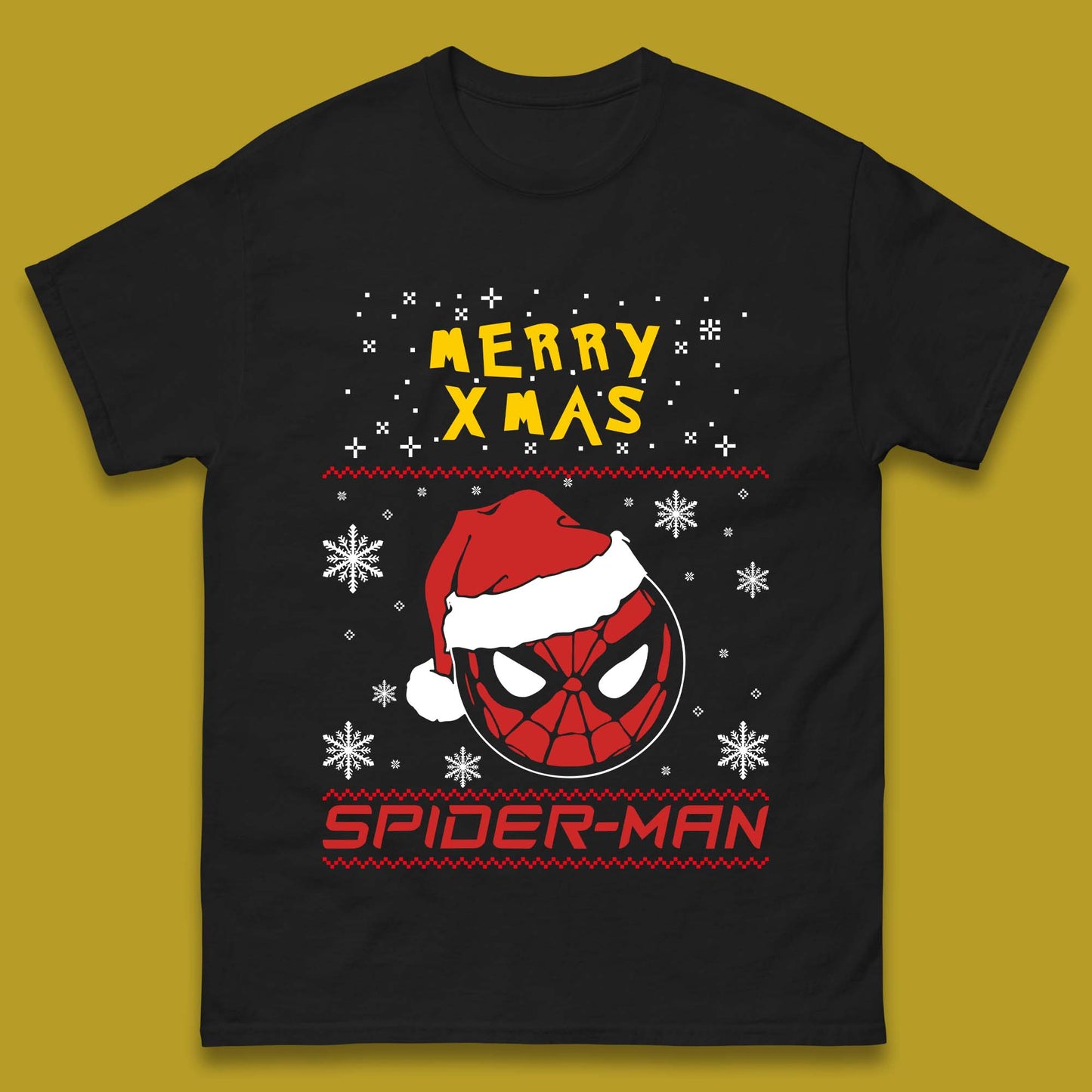 Merry Xmas Spider-Man Mens T-Shirt