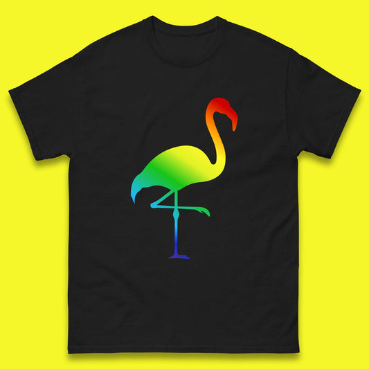 Rainbow Flamingo LGBTQ Gay Rights Pride Parade LGBT Flamingo Lovers Mens Tee Top