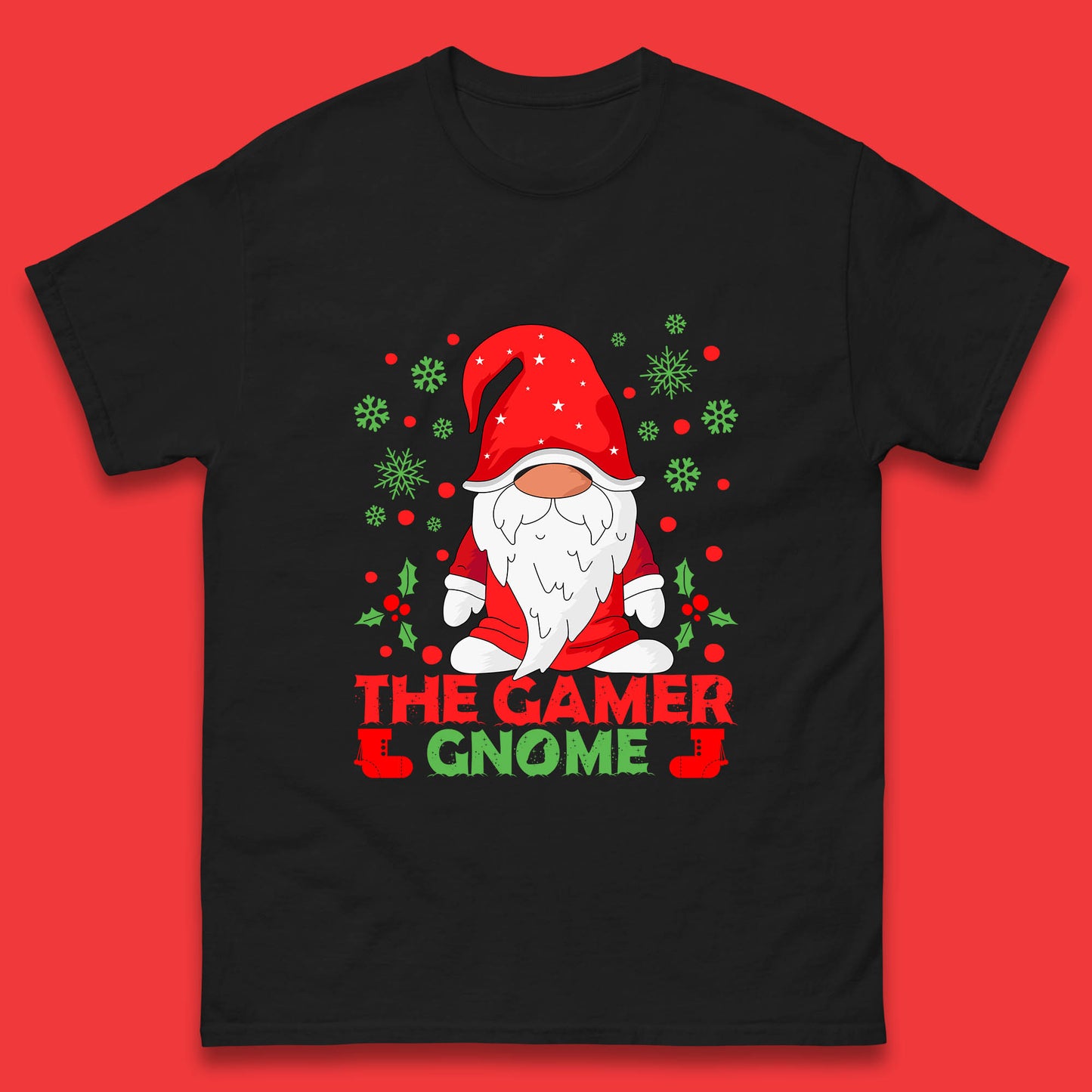 the gamer gnome christmas t shirt