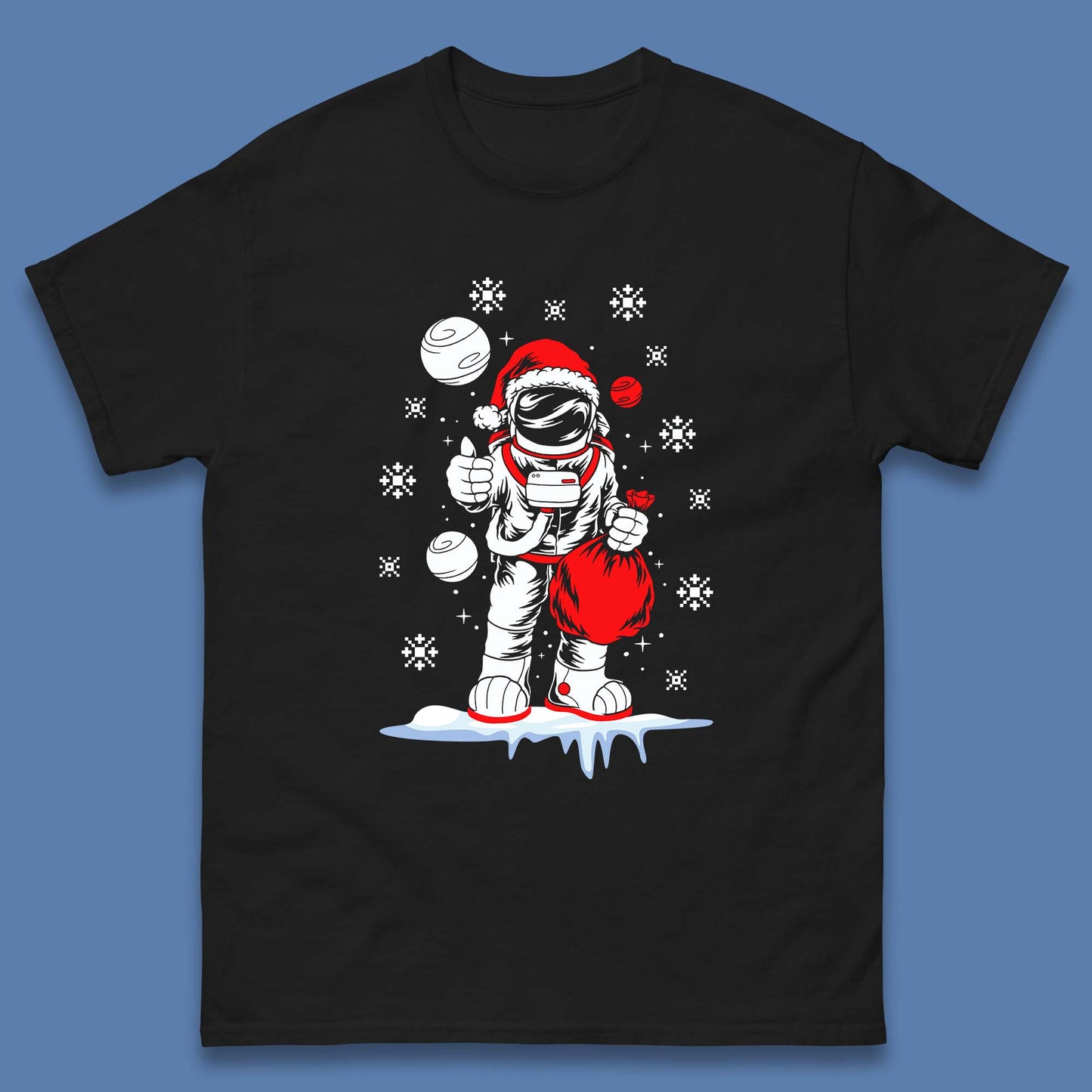 christmas astronaut t shirt