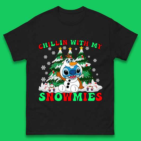 Snowman Stitch Christmas Mens T-Shirt