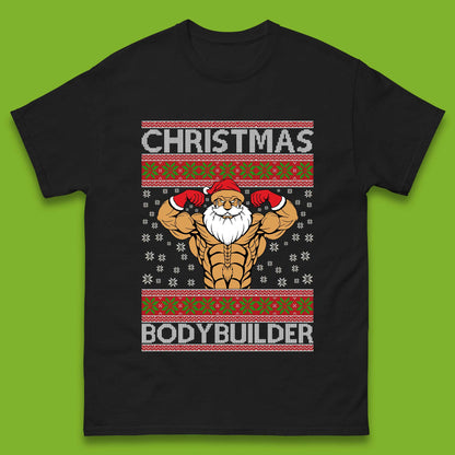 Ugly Christmas Bodybuilder Mens T-Shirt