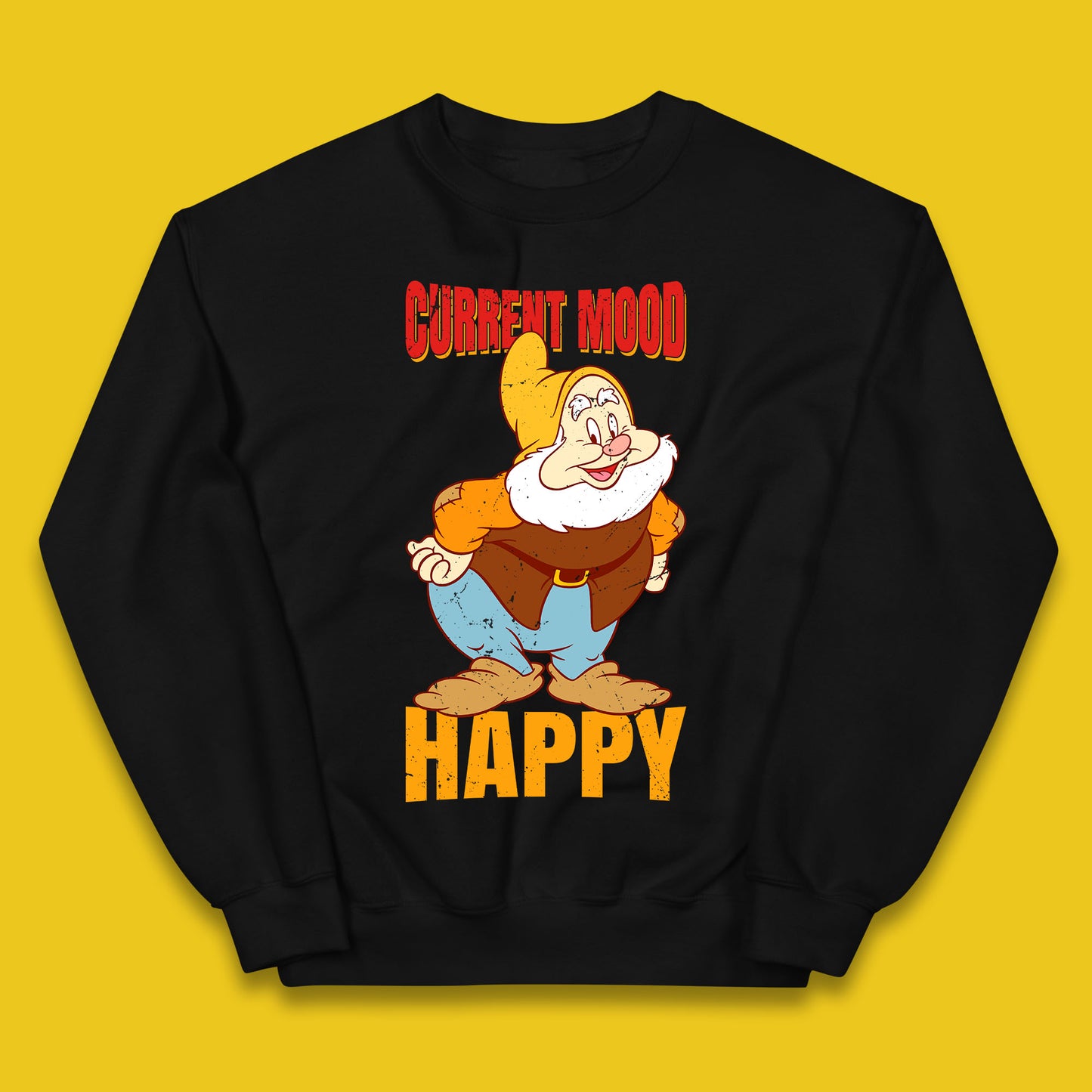 Disney Seven Dwarfs Current Mood Grumpy Bashful Sleepy Doc Dopey Sneezy Happy 7 Dwarfs Matching Disneyland Vacation Kids Jumper