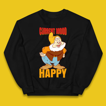 Disney Seven Dwarfs Current Mood Grumpy Bashful Sleepy Doc Dopey Sneezy Happy 7 Dwarfs Matching Disneyland Vacation Kids Jumper