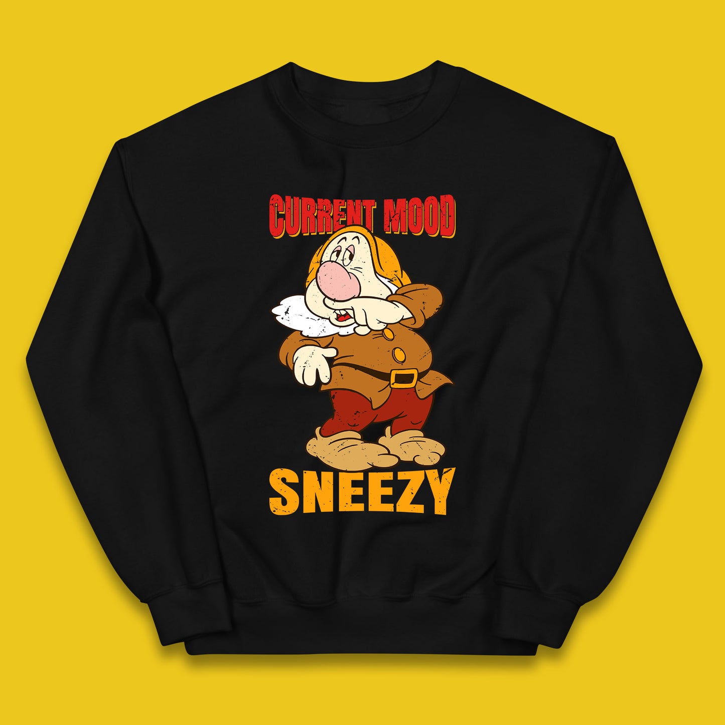 Disney Seven Dwarfs Current Mood Grumpy Bashful Sleepy Doc Dopey Sneezy Happy 7 Dwarfs Matching Disneyland Vacation Kids Jumper