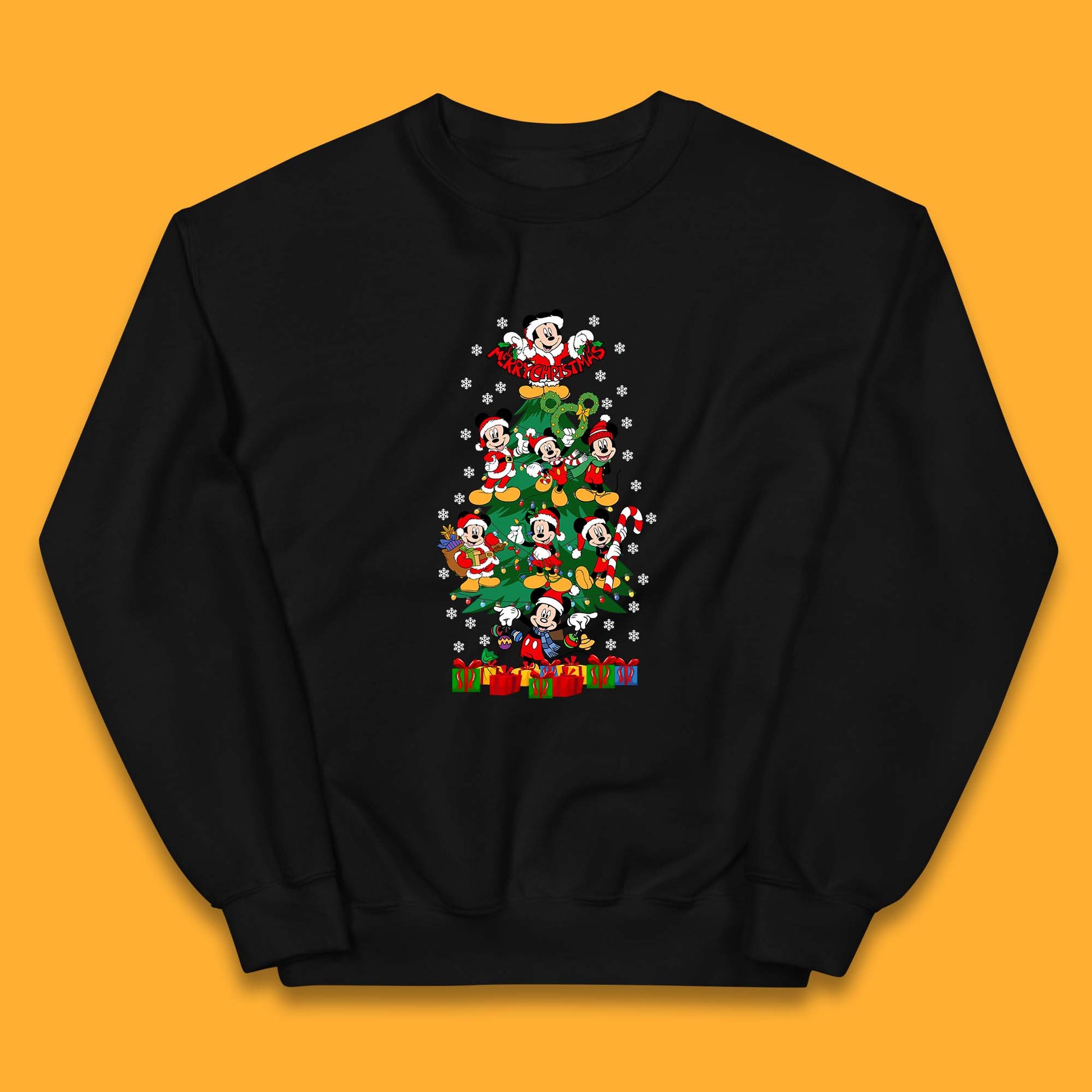 mickey mouse christmas tree sweater