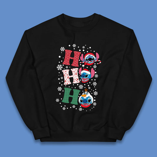 Ho Ho Ho Stitch Christmas Kids Jumper